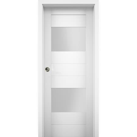 Vdomdoors Barn Interior Door, 36" x 96", Black SETE6222PD-WS-2496